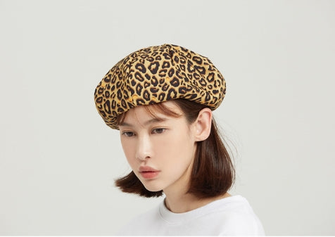 ロマンティッククラウン(ROMANTIC CROWN) Leopard Newsboy Cap_Brown