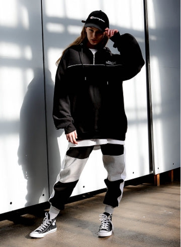 パーステップ(PERSTEP) Black Line Scotch Hoodie JUHD4102