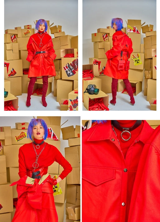 オージーオーディー(OZOD) DENIM LEATHER JACKET