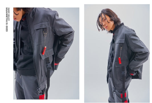 オージーオーディー(OZOD) LEATHER JUMPER