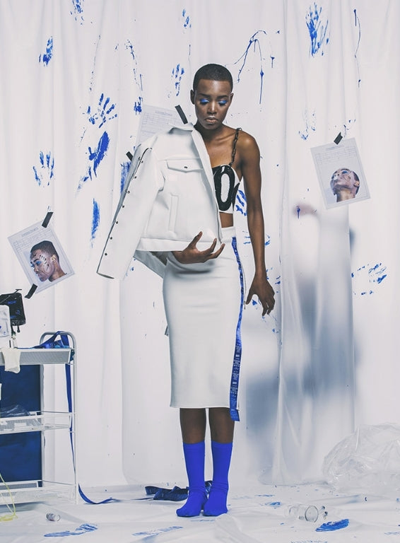 オージーオーディー(OZOD) Blue Line skirt