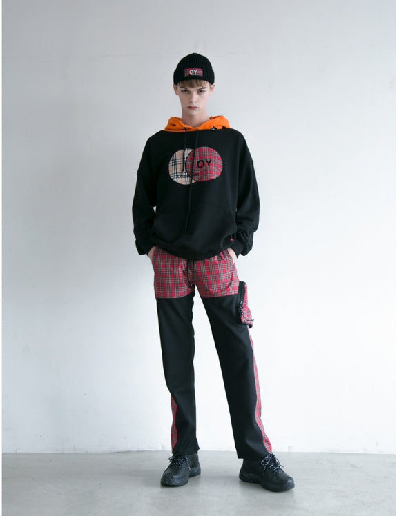 オーワイ(OY) CHECK MIX PANTS (ブラック)