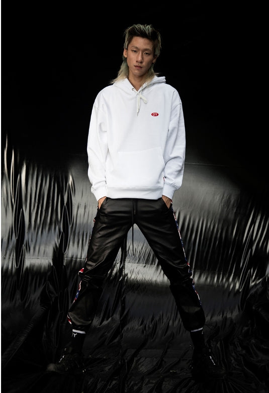 オーワイ(OY) ENAMEL PIN PATCH HOODY (ホワイト)