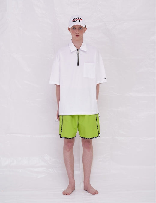 オーワイ(OY) TAPE HALF PANTS (ライム)