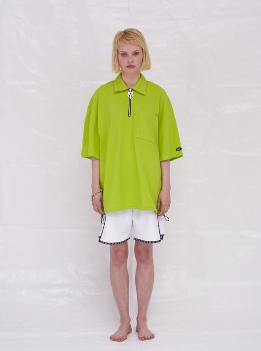 オーワイ(OY) ZIPPER COLLAR T (ライム)