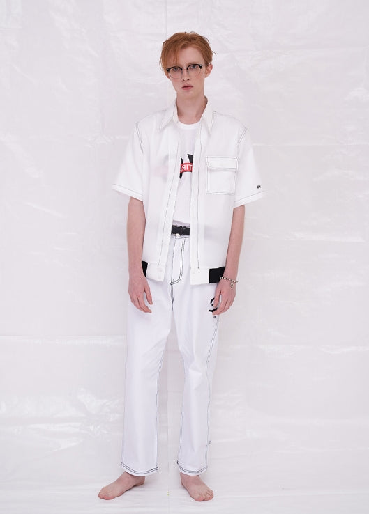 オーワイ(OY) STITCH SHIRTS (ホワイト)