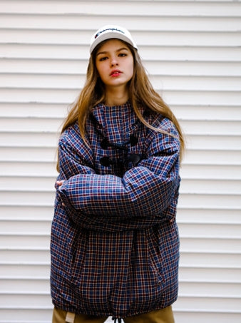 パーステップ(PERSTEP) Highneck Check Anorak Jumper SMOT4109