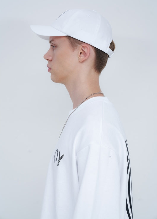 オーワイ(OY) TRIPLE LINE LOGO CAP (ホワイト)