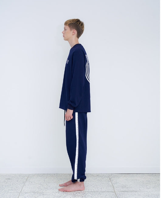 オーワイ(OY) TAPE SWEAT PANTS (ネービー)