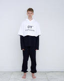 オーワイ(OY) LAYERED HOODIE (ホワイト)