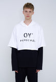 オーワイ(OY) LAYERED HOODIE (ホワイト)