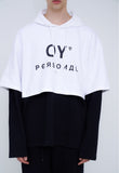 オーワイ(OY) LAYERED HOODIE (ホワイト)