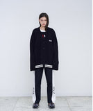 オーワイ(OY) BASIC LOGO CARDIGAN (ブラック)