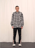 オーワイ(OY) WOOL CHECK MIX SHIRTS (Black)