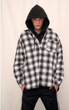 オーワイ(OY) WOOL CHECK MIX SHIRTS (Black)