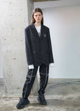 オーワイ(OY) REFLECTIVE PIPING PANTS - BK