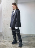 オーワイ(OY) REFLECTIVE PIPING PANTS - BK