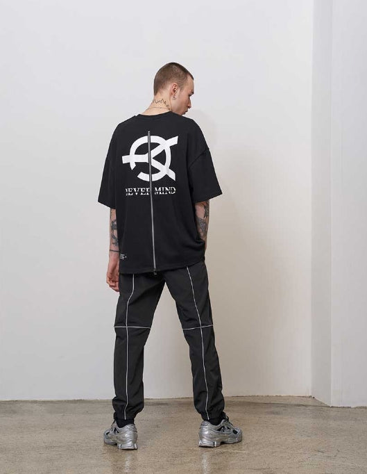 オーワイ(OY) ZIPPER CUTTING T - BK