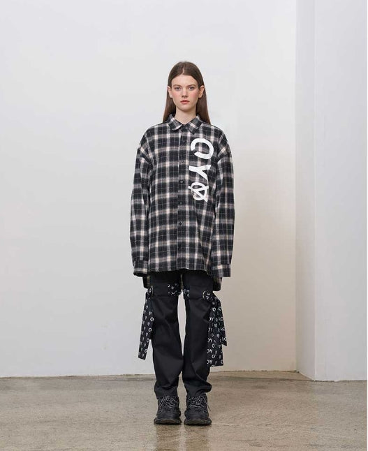 オーワイ(OY) LOGO CHECK SHIRTS - BK