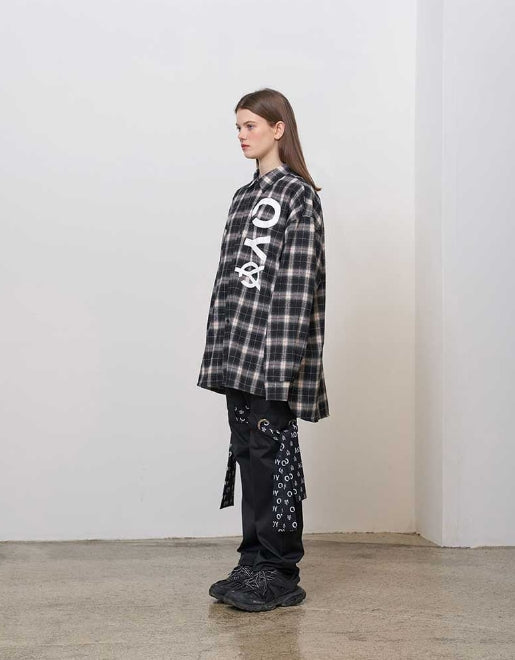オーワイ(OY) LOGO CHECK SHIRTS - BK