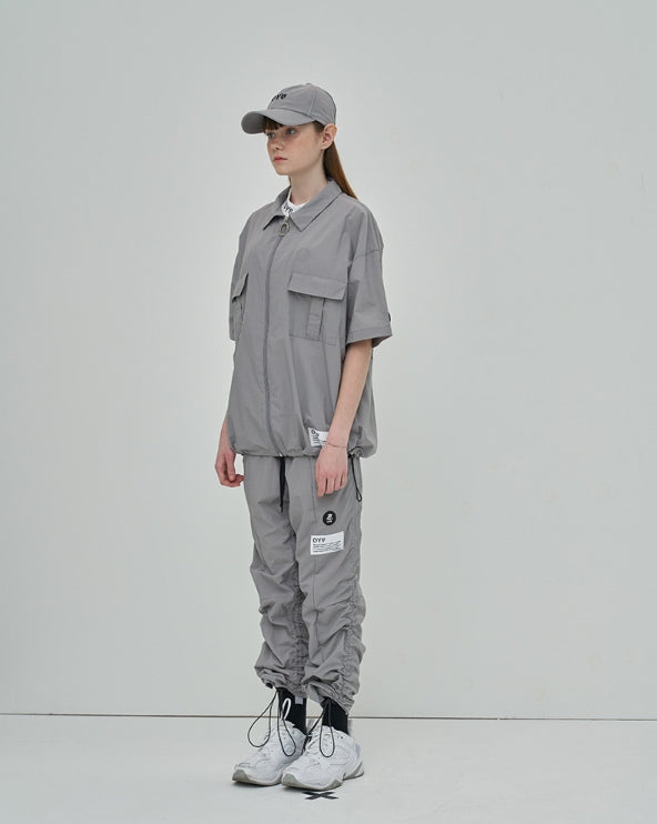 オーワイ(OY) LOGO ZIPPER SHIRTS - GRAY