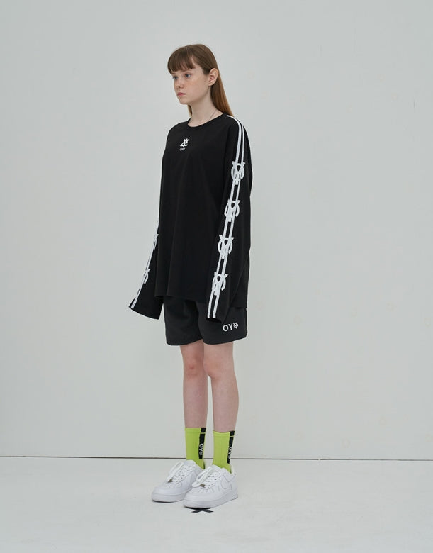 オーワイ(OY) LOGO SLEEVE T - BK