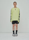 オーワイ(OY) LOGO SLEEVE T - LIME