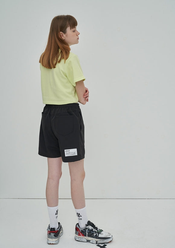 オーワイ(OY) LOGO HALF PANTS - BK