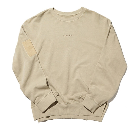 オベルー(OVERR) TOME.1 VELCRO PIGMENT BEIGE SWEATSHIRTS