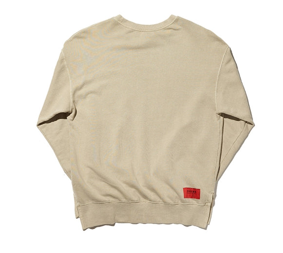 オベルー(OVERR) TOME.1 VELCRO PIGMENT BEIGE SWEATSHIRTS