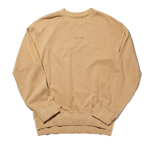 オベルー(OVERR) TOME.1 VELCRO PIGMENT DARKBEIGE SWEATSHIRTS