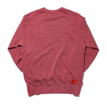 オベルー(OVERR) TOME.1 VELCRO PIGMENT WINE SWEATSHIRTS