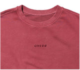 オベルー(OVERR) TOME.1 VELCRO PIGMENT WINE SWEATSHIRTS