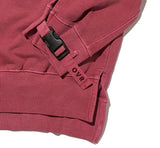 オベルー(OVERR) TOME.1 VELCRO PIGMENT WINE SWEATSHIRTS