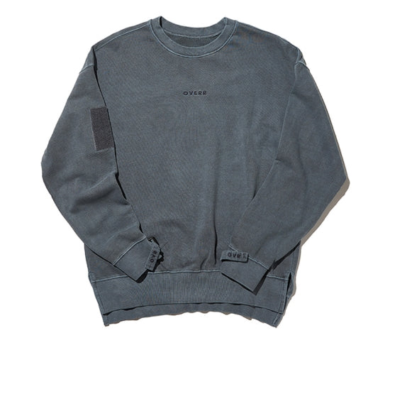オベルー(OVERR) TOME.1 VELCRO PIGMENT NAVY SWEATSHIRTS