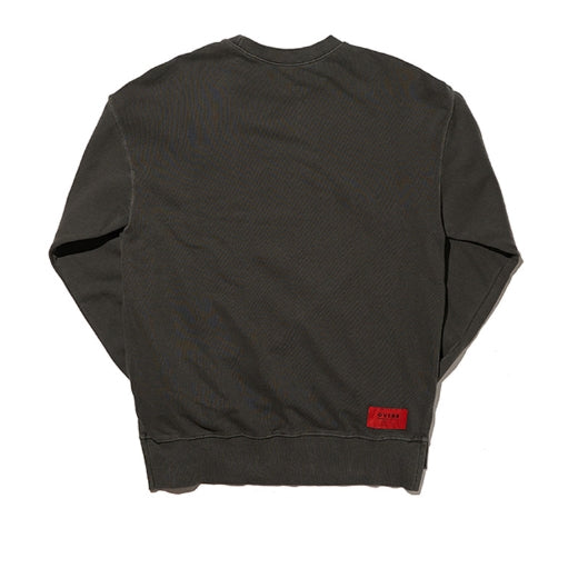 オベルー(OVERR) TOME.1 VELCRO PIGMENT CHARCOAL SWEATSHIRTS