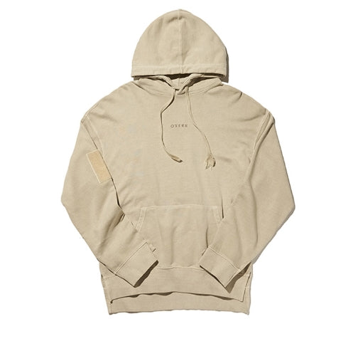 オベルー(OVERR) TOME.1 VELCRO PIGMENT BEIGE HOODIE