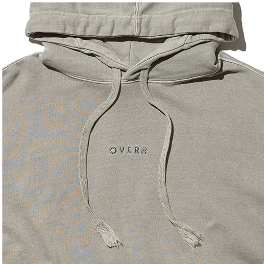 オベルー(OVERR) TOME.1 VELCRO PIGMENT LIGHTGRAY HOODIE