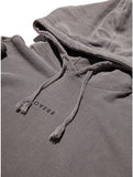 オベルー(OVERR) TOME.1 VELCRO PIGMENT GRAY HOODIE