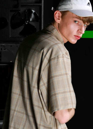 パーステップ(PERSTEP) Hazel Check Short Sleeve Shirt SMSS4265