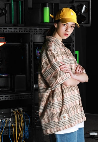 パーステップ(PERSTEP) Check Wire Short Sleeve Shirt SMSS4266