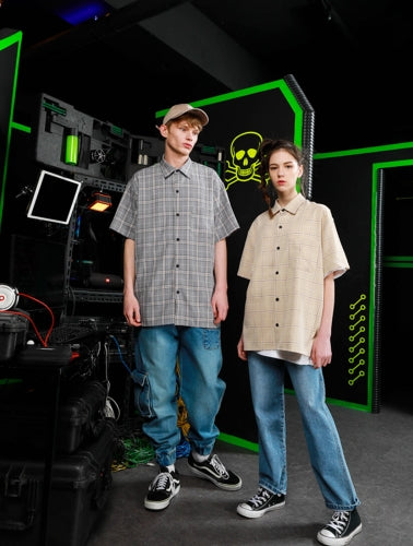 パーステップ(PERSTEP) Urban Panel Short Sleeve Shirt SMSS4264