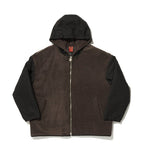 オベルー(OVERR) TOME.5 FLEECED BROWN HOODIE ZIPUP JACKET