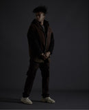 オベルー(OVERR) TOME.5 FLEECED BROWN HOODIE ZIPUP JACKET