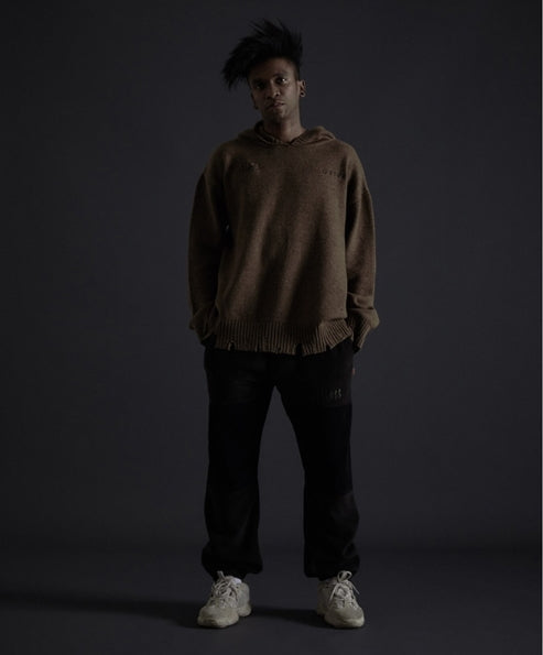 オベルー(OVERR) TOME.5 BROWN HOODIE KNIT