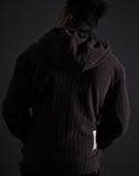 オベルー(OVERR) TOME.5 FLEECED CHARCOAL INCISION HOODIE