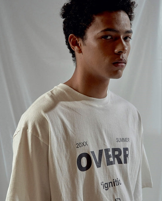 オベルー(OVERR) ESSAY.4 IGNITION WHITE TEE