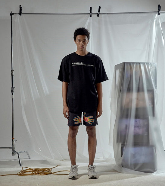 オベルー(OVERR) ESSAY.4 MODULE BLACK TEE