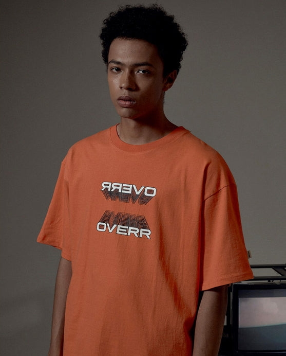 オベルー(OVERR) ESSAY.4 BACKPRINTING ORANGE TEE