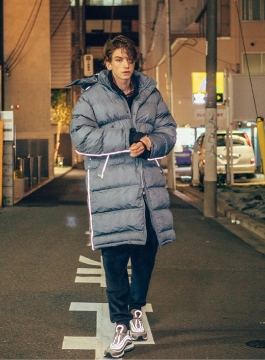 オベルー(OVERR) ESSAY.3 GRAY WASHING SCOTCH LONG DOWN PADDING